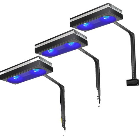 Éclairage d'Aquarium Marin, LED Plein Spectre, Contrôle WiFi, 3 Lampe avec Kit de Bras (1/2)