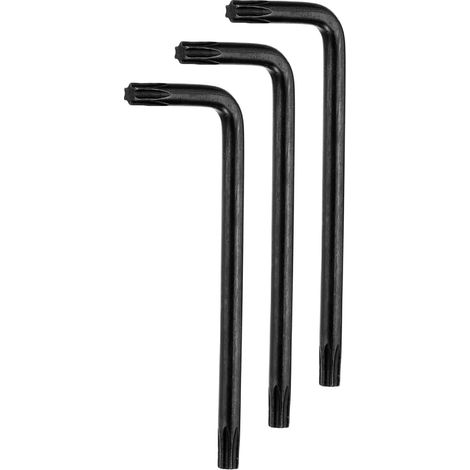 3 Pcs T20 Sécurité Anti Sabotage Torx Étoile Clé À Bits Noir (1/5)