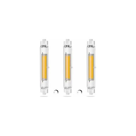 Ampoule LED R7S LED 118 mm à intensité variable 20 W à double extrémité à économie d'énergie, blanc chaud 3000 K, sans scintillement, 2000 lm, éclairage par faisceau à 360°, lot de 3 (1/5)
