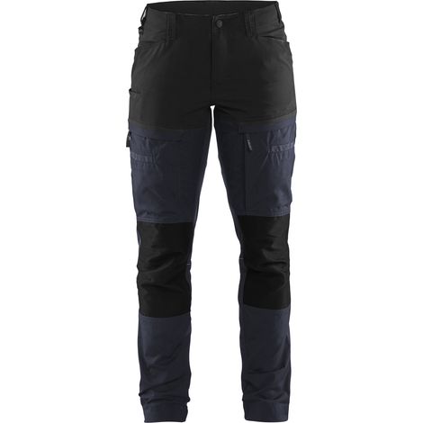 Pantalón de trabajo de mantenimiento stretch para mujer 7166 - Azul marino oscuro/Negro XL - FR(48) - SE(C46) - Corto
