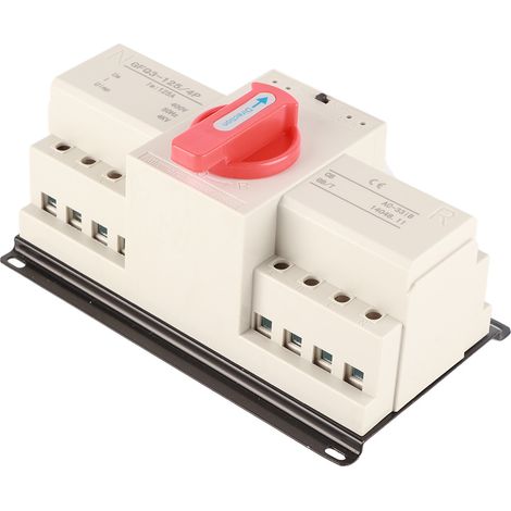 Commutateur de transfert automatique double alimentation 4P 125A avec disjoncteur pour mini-générateur et indicateur AC400V (1/5)