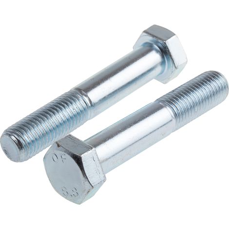 Vis à tête hexagonale, Acier Galvanisé brillant, M20 x 110mm ( Prix pour Sachet de 10 ) (1/2)