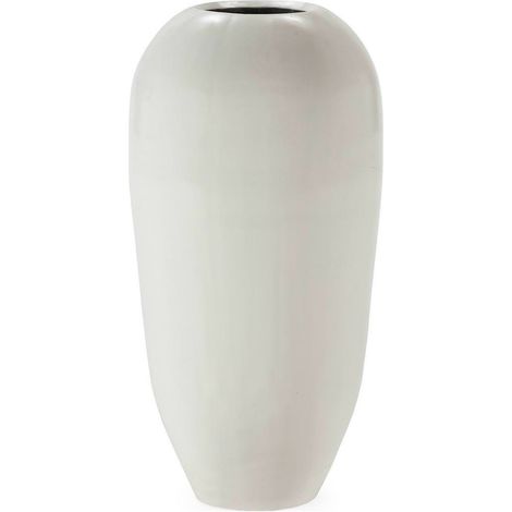 Cache pot haut blanc en fibres ciment - Blanc (1/2)