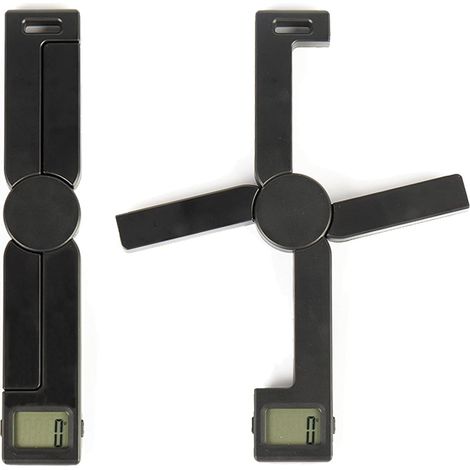 Balance de cuisine numérique pliante compacte, balance alimentaire portable très précise avec écran LCD, noir (1/5)