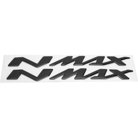 Paire d'autocollants 3D pour emblèmes moto Yamaha NMAX 155/125, décalcomanies en relief, noir, adhésifs résistants extérieur. (1/5)