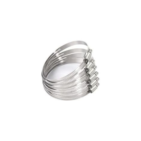 Collier de serrage réglable cerceau de tuyau en acier inoxydable 6 pièces engrenage à vis sans fin réglable 91mm-116mm (1/4)