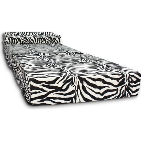 Colchón de invitados - colchón de camping - colchón de viaje - colchón plegable - 70 x 200 x 15 con almohada Zebra Design