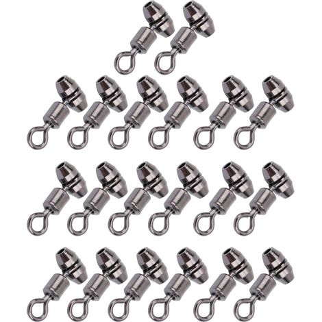 20 pièces Connecteur d'Engrenage en Cuivre Amélioré pour Pêche avec Crochet Pivotant Européen (1/5)