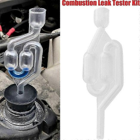 Outil de test d'étanchéité des gaz de combustion en plastique pour moteur automobile (testeur de fuites de joints de culasse et de gaz de combustion). (Liquide de test non inclus) vbr IXF (1/4)