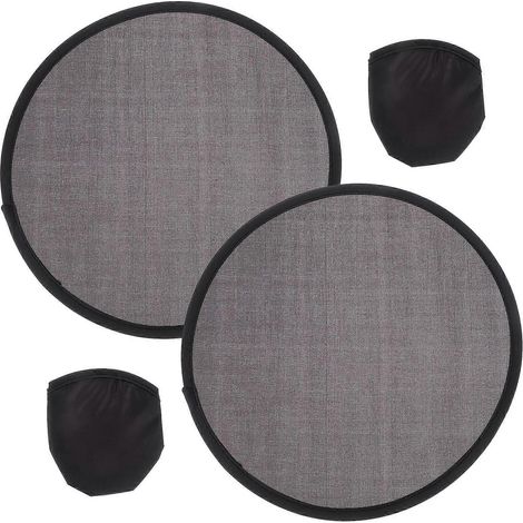 Lot de 2 éventails pliables d'été, éventails ronds pliables, éventails portables.-25.00X25.00X0.20CM (1/3)