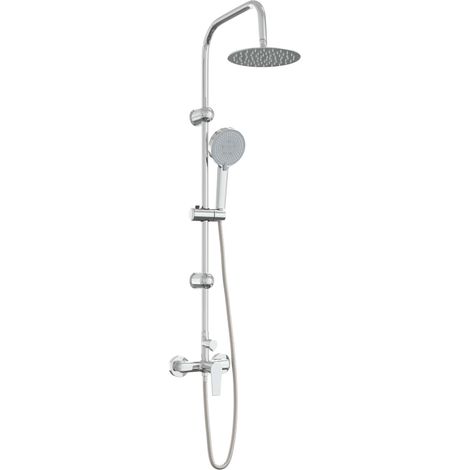Duschsystem Chrom Edelstahl 21 x 48 x 112 cm vidaXL (1/5)