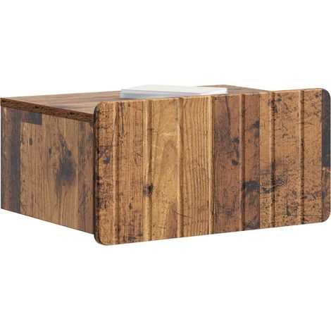 Maison Exclusive - Mobiletto da notte a muro 2 pcs Legno antico 49 x 34,5 x 24 cm
