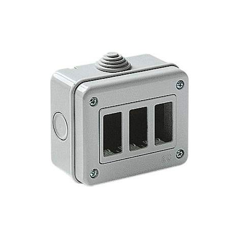CONTENITORE DA PARETE PER APPARECCHI IP40 3 Posti