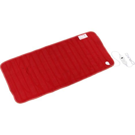 Coussin chauffant électrique 145 x 65 cm, rouge, en fibre synthétique douce et confortable, pour usage domestique, prise UE 220 V (1/5)