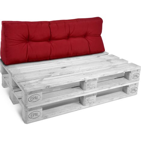 Beautissu – Coussin de dossier pour palette 120x40cm – 100% polyester – Épaisseur 10-20cm – Confort intérieur et extérieur – Lavage à la main