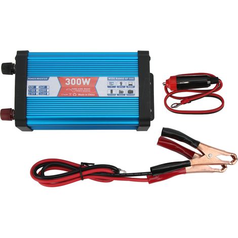 Convertisseur 12V vers 220V 300W Onde Sinusoïdale Pure Prise Double USB avec Écran Digital pour Maison Bateau Caravane Autobus 50±3Hz (1/5)