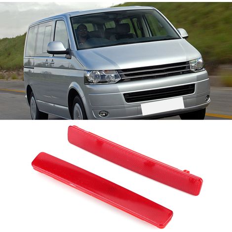 Paire de réflecteurs de pare-chocs arrière compatibles avec T5 Transporter / Caravelle / Multivan 2003-2009 7E0945105 (1/5)