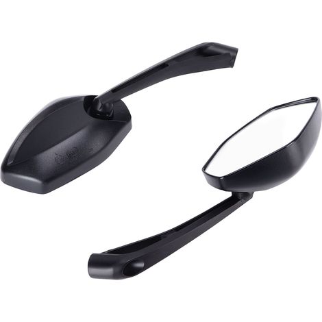 Rétroviseurs convexes moto noirs (2 pièces) - Kit de remplacement latéral gauche/droit pour SUZUKI GSXS750 S1000 S1000Z S1000F (1/5)