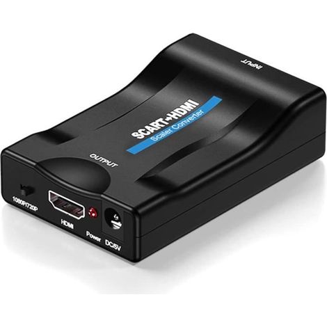 Adaptateur Peritel HDMI, Convertisseur Peritel vers HDMI avec USB Power Cable SCART to HDMI Converter Full HD 720P-1080P, Conv[77]