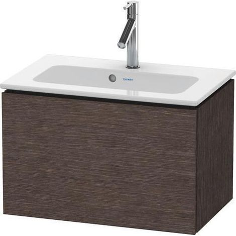 Meuble-lavabo L-CUBE 620x391mm 1 étagère coulissante we hgl ES NB centre