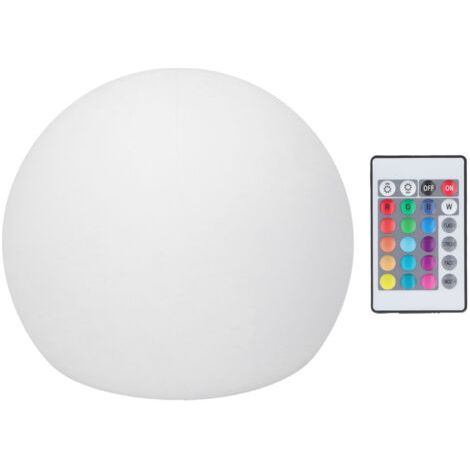 Boule lumineuse LED avec télécommande à 24 touches, lampe Globe RGBW, veilleuse avec 16 couleurs à intensité variable, 4 Modes, 15x15cm