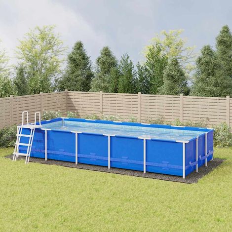 Bâche de piscine Bâche de protection Couverture de piscine gris clair 999x500 cm géotextile polyester 80412 (1/5)