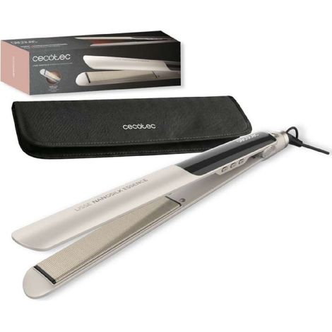 Cecotec Lisseur étroit Lisse NanoSilk Essence Champagne. Revêtement NanoSilk, HeatMax, 130–230 °C.