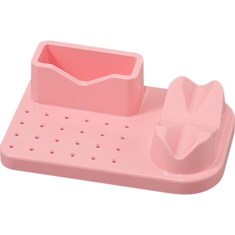 Multifunktionale Aufbewahrungsbox für Nagelfräser mit Griff (1 Stück), Halter für 24 Nagelfräser, robuster Nagelfräser-Organizer für Salon und Heimgebrauch, Pink (1/5)