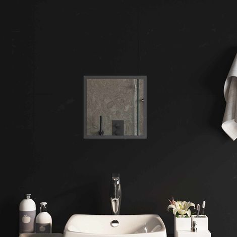 Miroir de salle de bain LED Transparent 30 x 30 cm verre trempé (1/5)