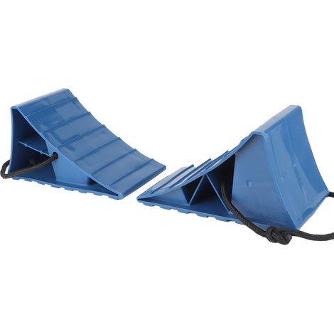 Bloc d'arrêt de pneu antidérapant, cale de roue Portable, 2 pièces, pour remorques de voiture, caravanes, moto. (1/5)