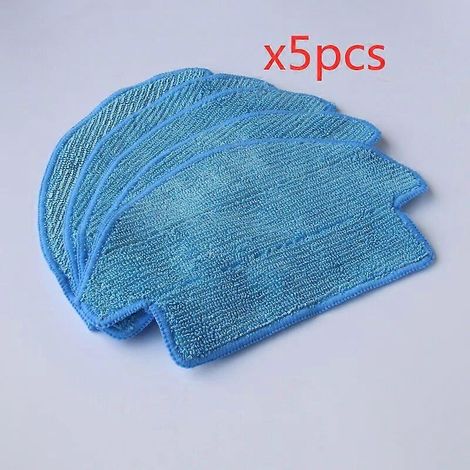 Lot de 5 chiffons de nettoyage en nanofibres pour aspirateur robot Dibea D900 (1/5)