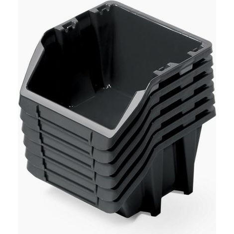 Properplast Kistenberg Katzentoiletten 22 Bineer kurz 6 Stück schwarz 214x198x133mm
