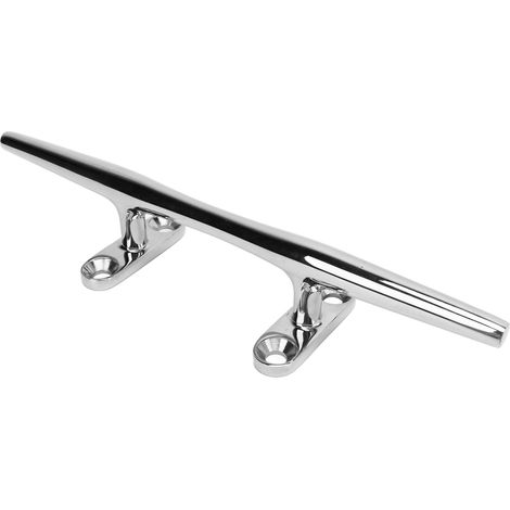 Taquet d'amarrage en acier inoxydable 316 pour ponton, base ouverte avec fixation robuste - 10 pouces