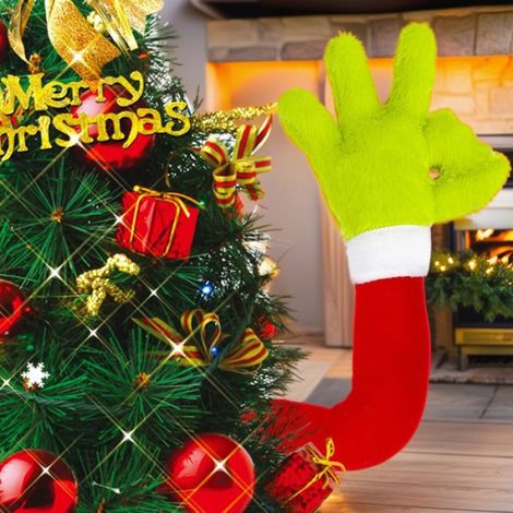 1 Décoration de Noël, bras verts, design unique, sapin intérieur, maison (1/5)