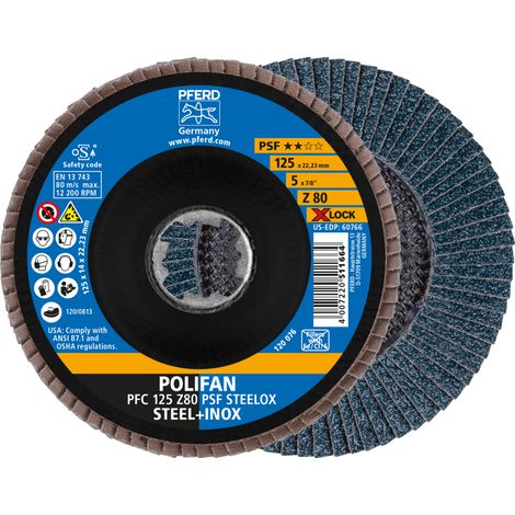 Fächerscheibe X-LOCK PSF Z STEELOX D.125mm K.80 kon.INOX ZK PFERD (1/5)