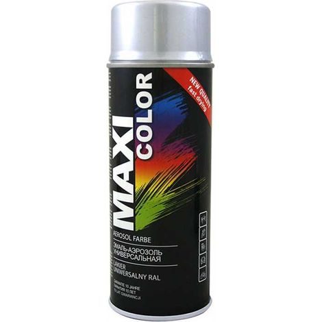 BARNIZ ACRÍLICO PLATA BRILLO RAL9006 MAXI COLOR 400ml MOTIP (1/3)