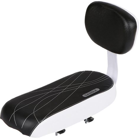 Siège arrière vélo enfant, coussin souple PU cuir pour VTT porte-bagages.