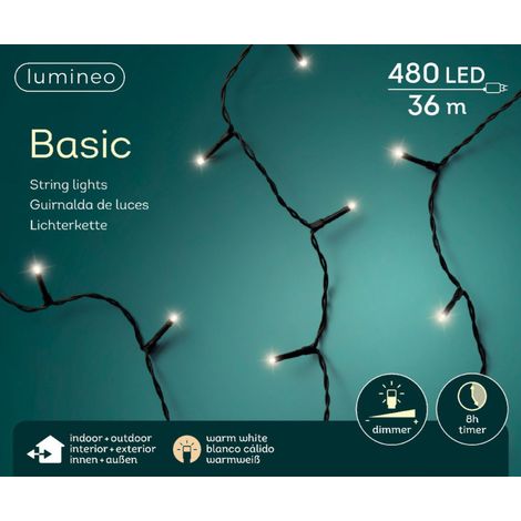 Lumineo LED Lichterkette Basic 3600 cm 480 Lichter warmweiß (1/3)