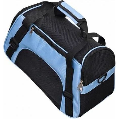 Sac de transport pour chat bleu de 43 x 28 x 19 cm (1/4)