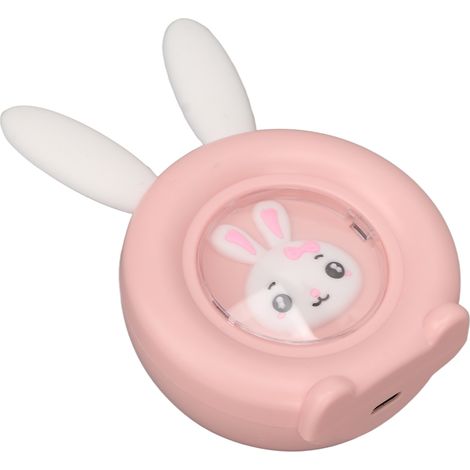 Veilleuse chauffe-mains lapin mignon, rechargeable par USB, portable, rose. (1/5)