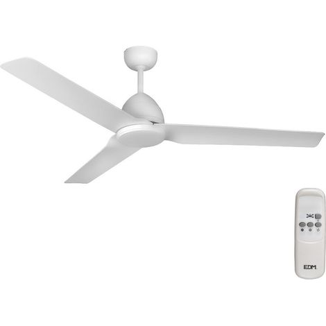 Ventilador de techo modelo java. color blanco. potencia: 60w aspas: ø130cm con mando a distancia edm (1/4)