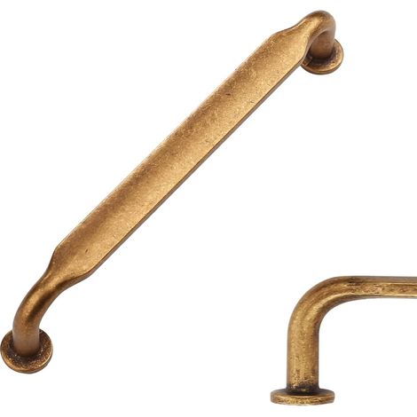 10 Möbelgriffe, Zinklegierung, 160 mm, Bronze, für Schränke und Schubladen (1/5)