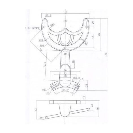 2 Pièces Accessoires pour ventilateurs Supports de pales de ventilateur de plafond bras de pale de ventilateur de plafond Bras de pales de ventilateur Réparation de ventilateur (1/4)