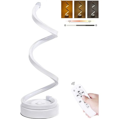 Lampe de chevet, lampe de bureau, lampe de table à intensité variable avec télécommande, économie d'énergie, protection des yeux, lampe de lecture à 3 niveaux de luminosité - RW