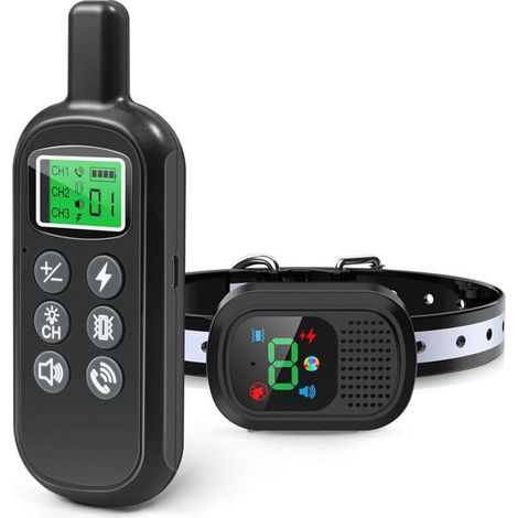 Ulisem Collier de dressage électrique pour chien de 2600 pieds, parlez à votre chien, comprend 3 modes de dressage, bip, vibration, choc, collier anti-aboiement étanche IPX7 pour chien (1/4)