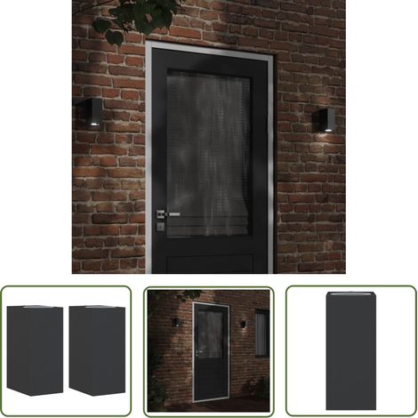 The Living Store Appliques murales extérieur 2 pcs aluminium moulé sous pression - Applique Murale Exterieure - Éclairage Extérieur - Luminaire Mural - Lampadaire Extérieur - Lumieres Extérieures (1/5)