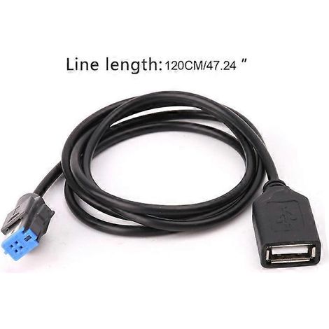 Câble adaptateur USB 4 broches pour voiture, rallonge pour Nissan Teana Qashqai CD ou Rad (1/5)