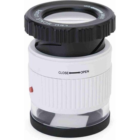 LED magnifier, adjustable magnification 30X, for reading (1/5)