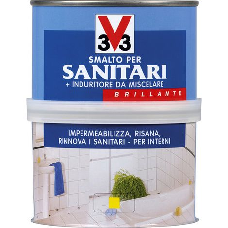 V33 SMALTO P/SANITARI BICOMPON. BIANCO 0,5L X 2PZ
