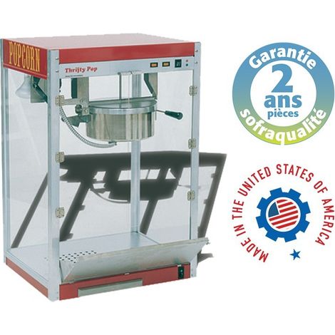 Machine à pop-corn professionnelle - THRIFTY POP 8 - 230 V - long. 508 mm - Sofraca